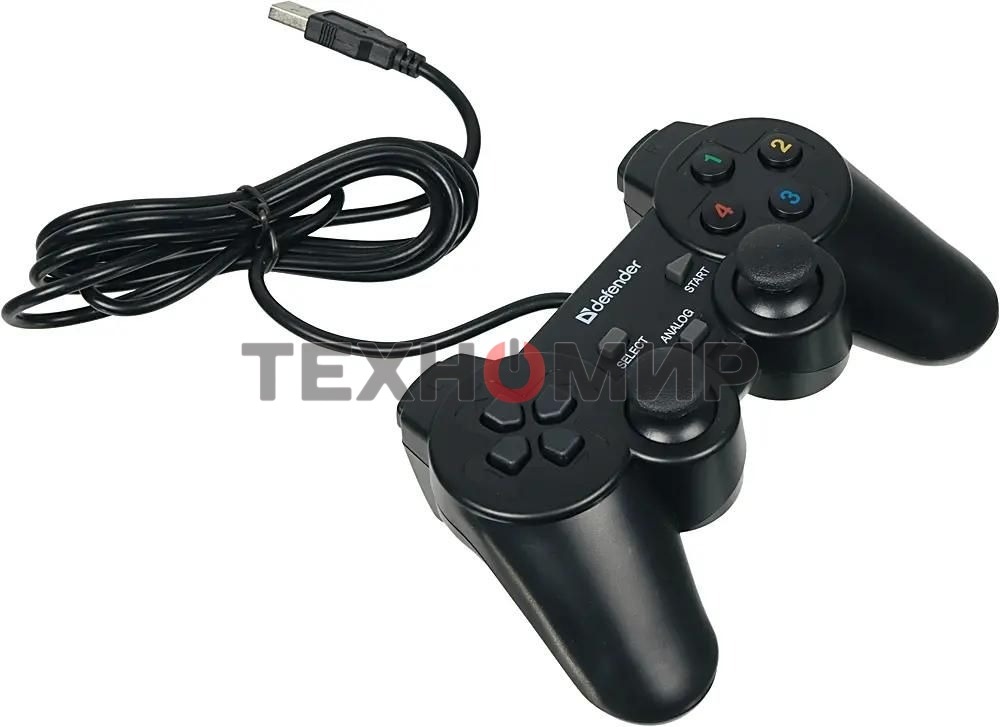 Геймпад Defender Omega USB, Проводной геймпад, 12 кнопок, 2 стика