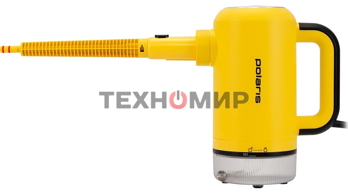 Пароочиститель Polaris PSC 1712С черно/желтый, 1700 ВТ, 360 мл