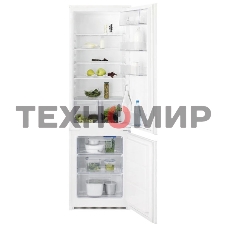 Встраиваемый холодильник Electrolux RNT2LF18S (без No Frost, электронное управление, класс A+, полезный объем: 272 л (195 + 72 л), 54x54.9x177.9 см, белый)