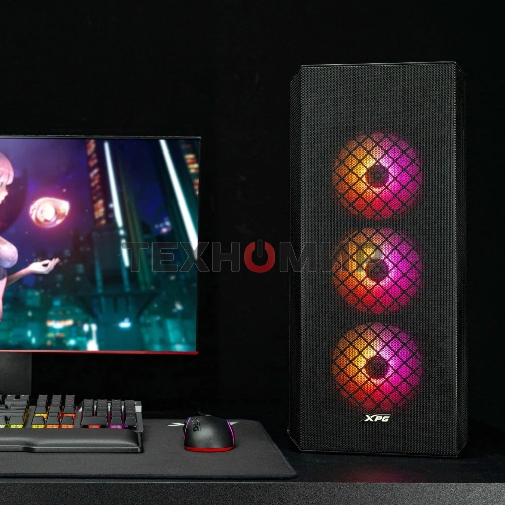 Компьютерный корпус ADATA XPG Defender-BKCWW черный Mid-Tower