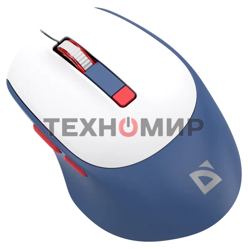 Мышь беспроводная Defender Belsa MB-249 белый/синий, 3200 dpi, радиоканал, Bluetooth, USB, кнопки - 6