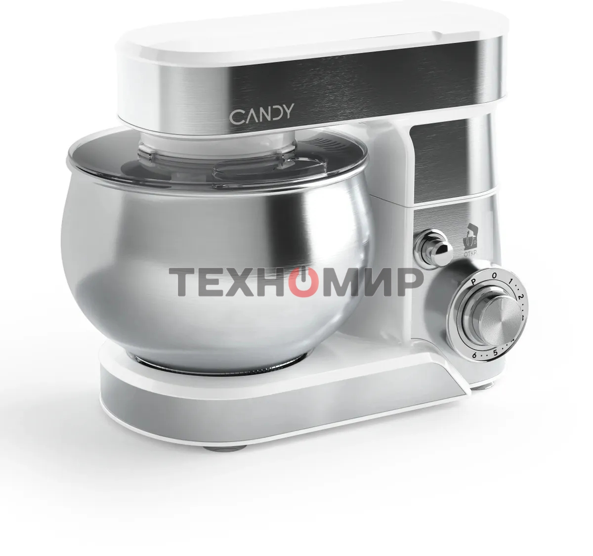 Миксер планетарный Candy CM-501 900Вт серебристый/белый