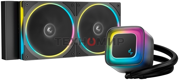 Система жидкостного охлаждения Deepcool LE240 PRO ARGb Soc-AM5/AM4/1200/1700/1851 черный 4-pin 28.2-33dB Al 280W 1347gr Ret (R-LE240PRO-BKAMMC-G-1)