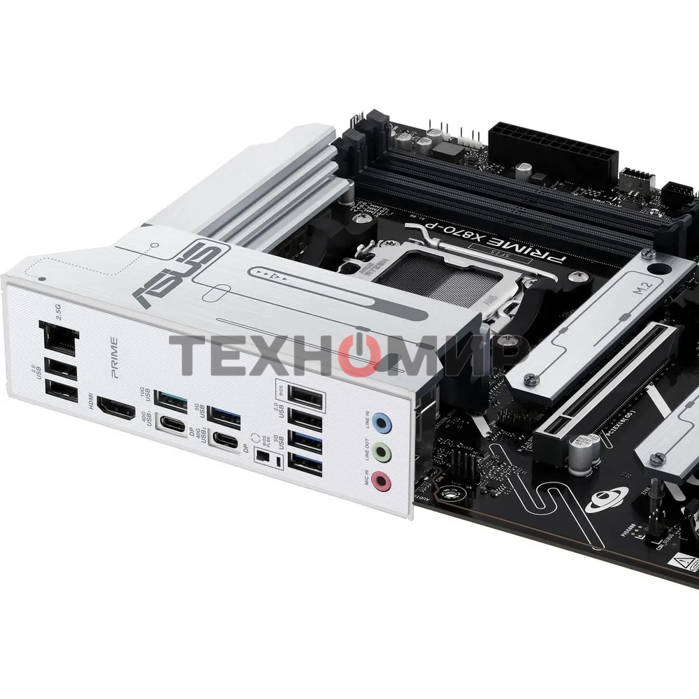 Материнская плата ASUS PRIME X870-P, AM5, AMD X870, 4xDDR5, 2xSATA, 4xM.2, 1xPCI-E 5.0 x16, 1xPCI-E 4.0 x16, 1xPCI-E x1, 1xHDMI, 2xUSB Type-C, 1x2.5Gb LAN, 4xUSB-A 3.2 Gen 1, 1xUSB 3.2 Gen 2, 3x3.5 мм, 7.1, ATX