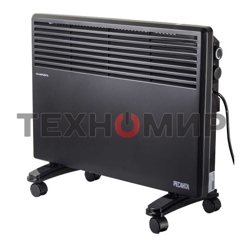 Конвектор электрический Ресанта ОК-1600Ч, черный, 1600 Вт, 20 м2, термостат 67/4/34