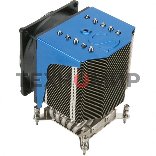 Кулер серверный Ablecom ACL-S40062 синий, 92 мм, алюминий/медь, 3800 об/мин, 38 дБ, 4 pin, 295 Вт, 128 мм