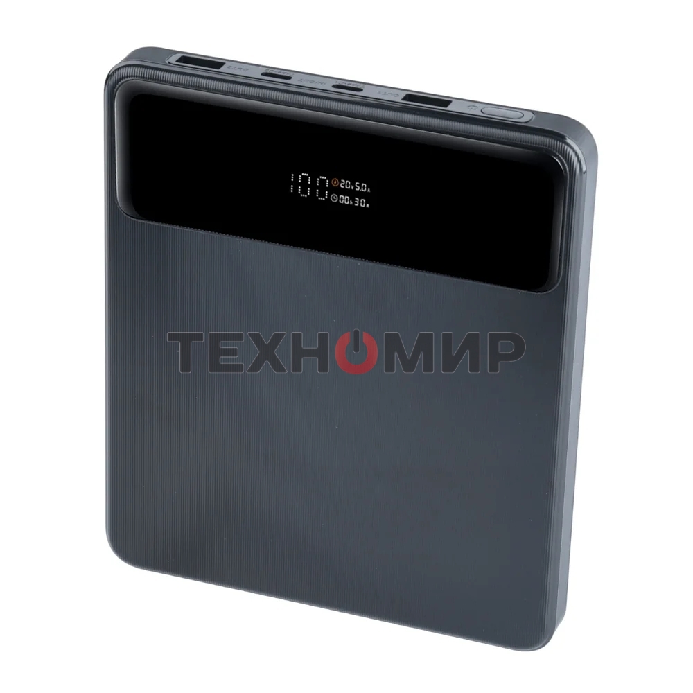 Портативный аккумулятор Perfeo Powerbank LAPTOP 105W 20000 mAh/LED дисплей/PD + QC 3.0/2 Type-C/2USB/Выход: 5A,max105W черный (PF_E1472)