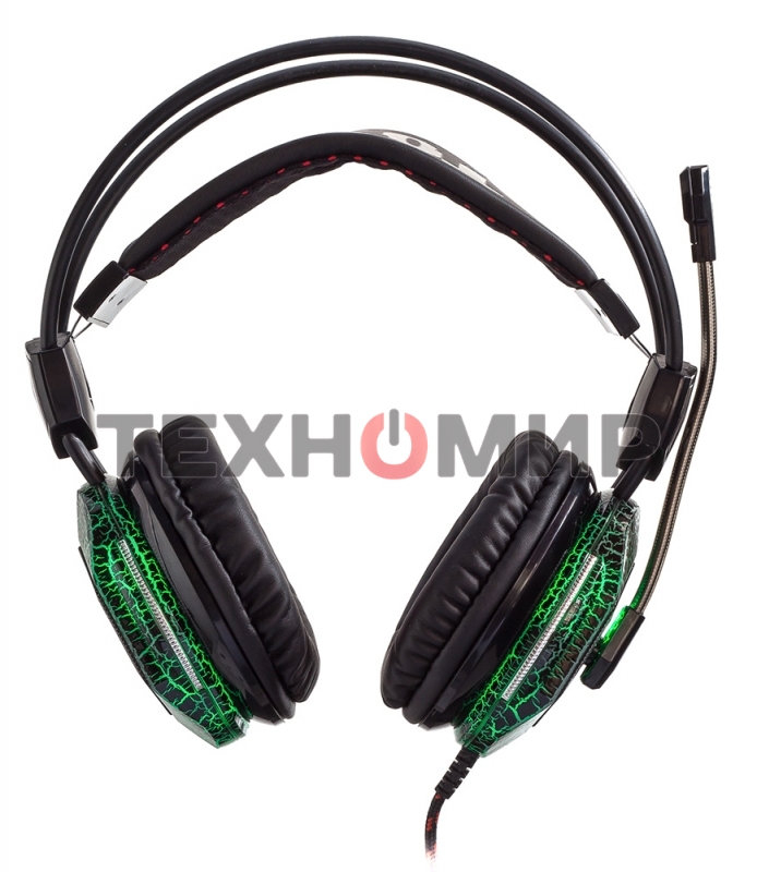 Наушники с микрофоном Oklick HS-L500G черный 2.2м мониторы оголовье