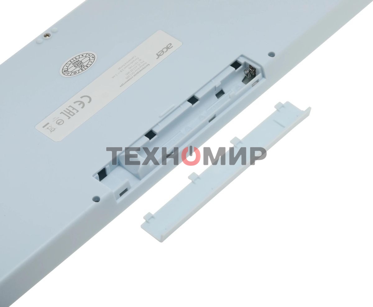 Комплект клавиатура + мышь Acer OCC205 беспроводной USB, 1200 dpi, белый/голубой