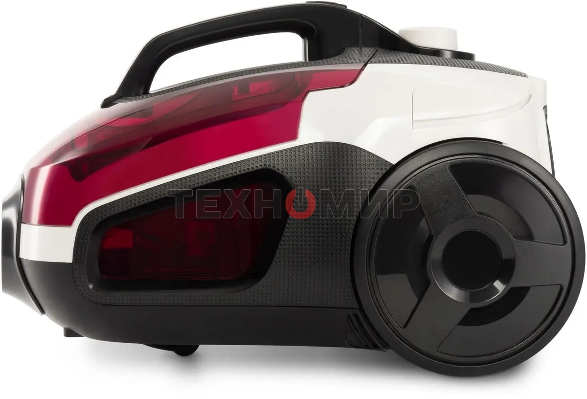 Пылесос Hyundai HYV-C3370 белый/красный, 380/2400 Вт, уборка сухая, пылесборник контейнер 3.5 л