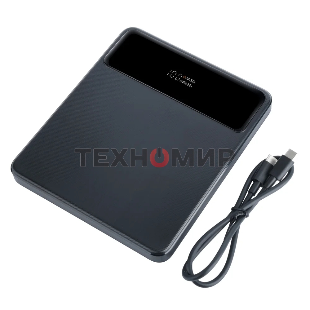 Портативный аккумулятор Perfeo Powerbank LAPTOP 105W 20000 mAh/LED дисплей/PD + QC 3.0/2 Type-C/2USB/Выход: 5A,max105W черный (PF_E1472)