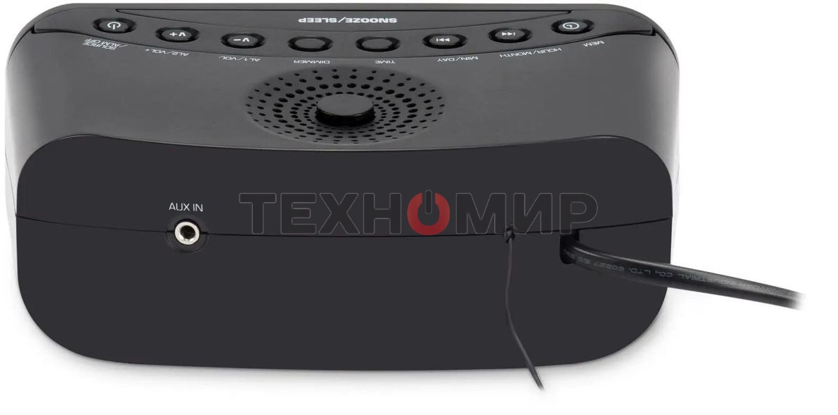 Радиобудильник Hyundai H-RCL221 черный LCD подсв:белый часы:цифровые FM