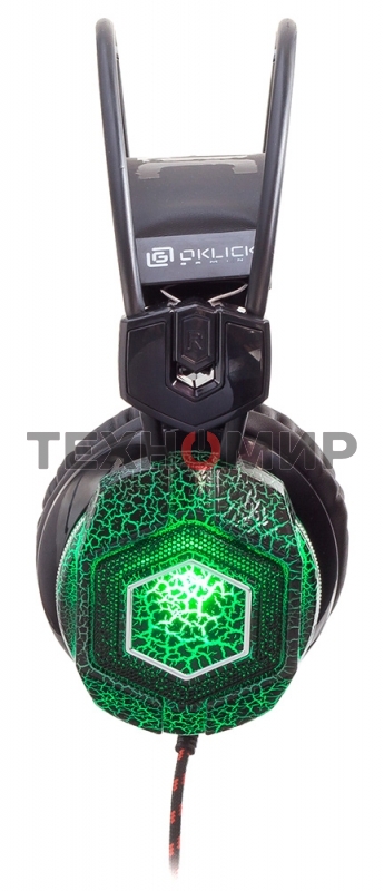 Наушники с микрофоном Oklick HS-L500G черный 2.2м мониторы оголовье