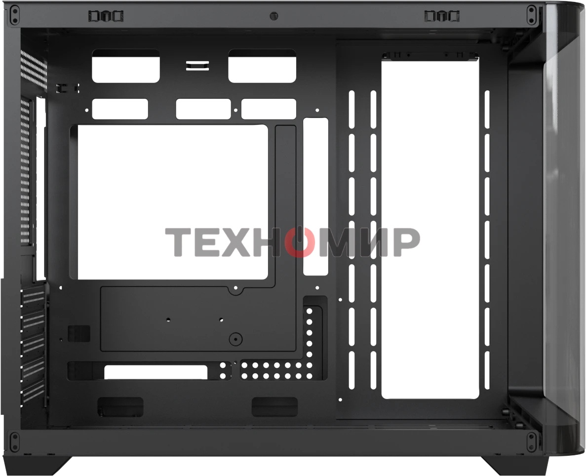 Компьютерный корпус AeroCool/Formula Crystal U2M Floe черный без БП mATX 1xUSB 3.0 1xUSB3.1 audio bott PSU