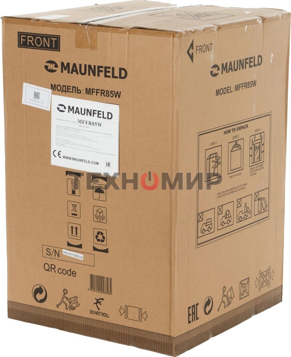 Морозильная камера Maunfeld MFFR85W, белый, 80л, 3 ящика