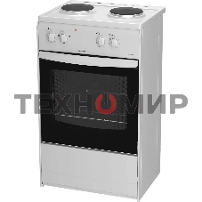 Плита электрическая Darina S EM 521 404 W белый/черный, конфорок 2 шт, духовка 45 л, 50 см x 85 см x 41 см