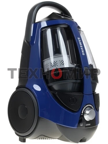Пылесос Samsung VCC8836V36/XEV синий, 430/2200 Вт, уборка сухая, пылесборник контейнер 2 л