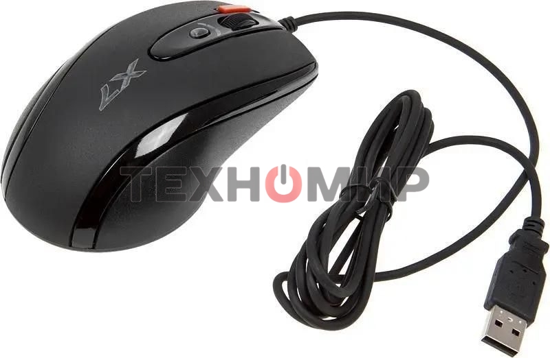 Мышь проводная A4Tech X-718BK черный, 3000 dpi, USB, кнопки - 7
