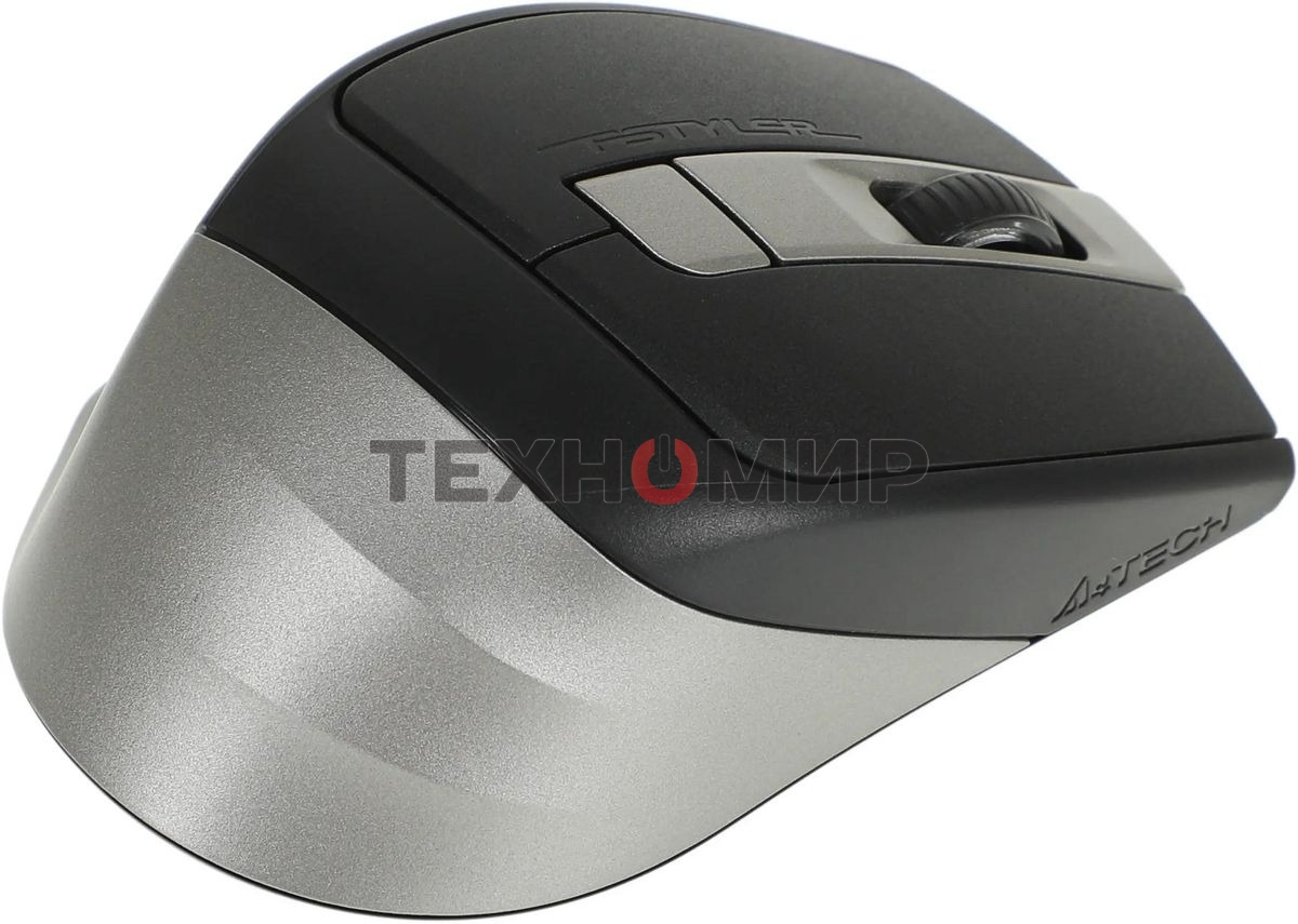 Мышь беспроводная A4Tech Fstyler FB35C серый/черный, 2000 dpi, радиоканал, Bluetooth, USB, кнопки - 6