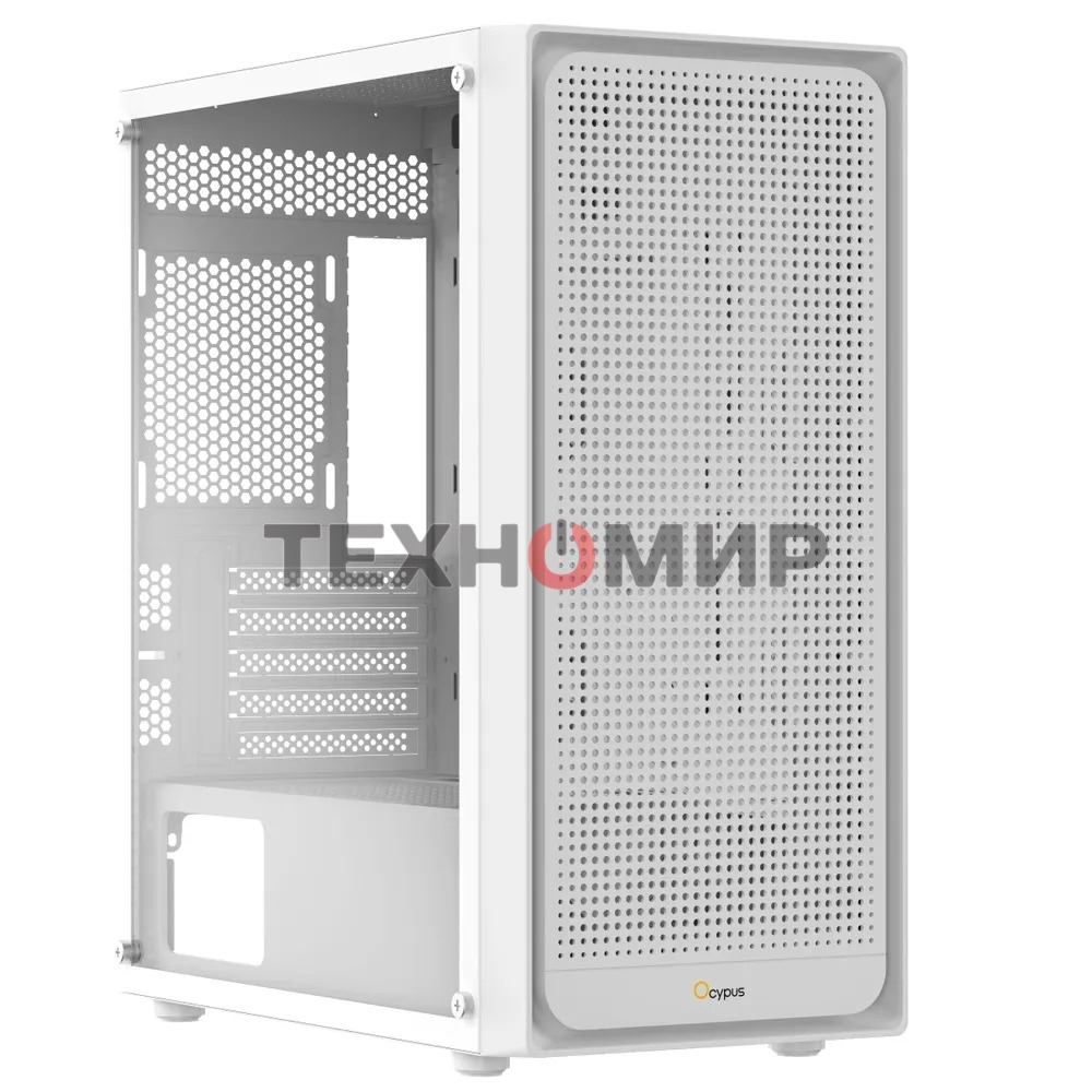 Компьютерный корпус Ocypus Gaммa C50 без БП белый (Gaммa-C50-WHG000XX-GL)
