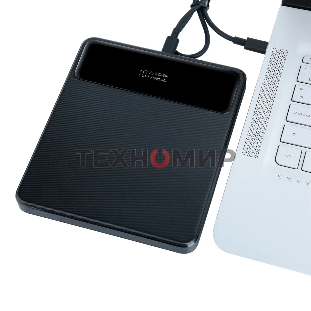 Портативный аккумулятор Perfeo Powerbank LAPTOP 105W 20000 mAh/LED дисплей/PD + QC 3.0/2 Type-C/2USB/Выход: 5A,max105W черный (PF_E1472)