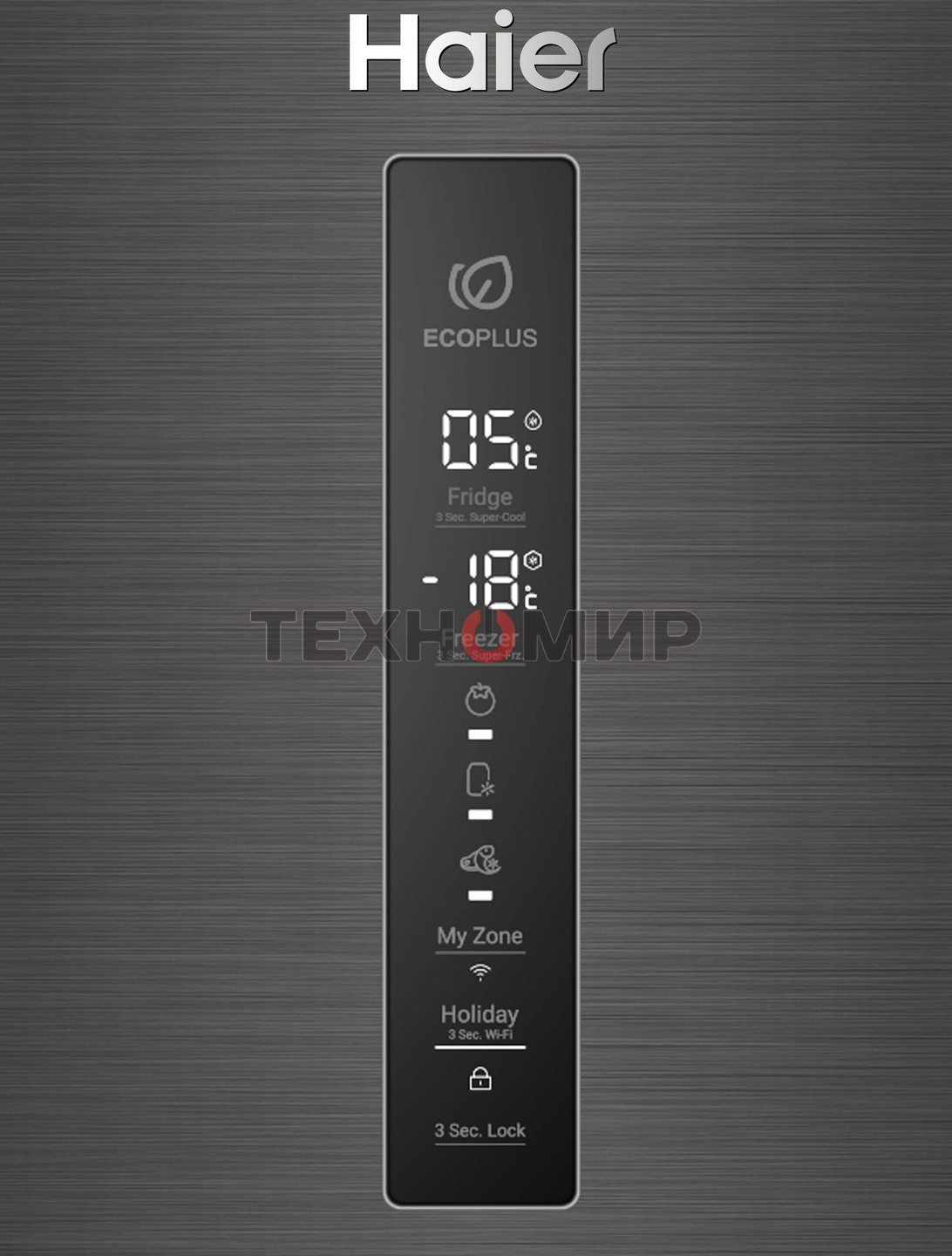 Холодильник Haier C4F740CBXGU1 черный двухкамерный 286/115л морозилка снизу, No Frost