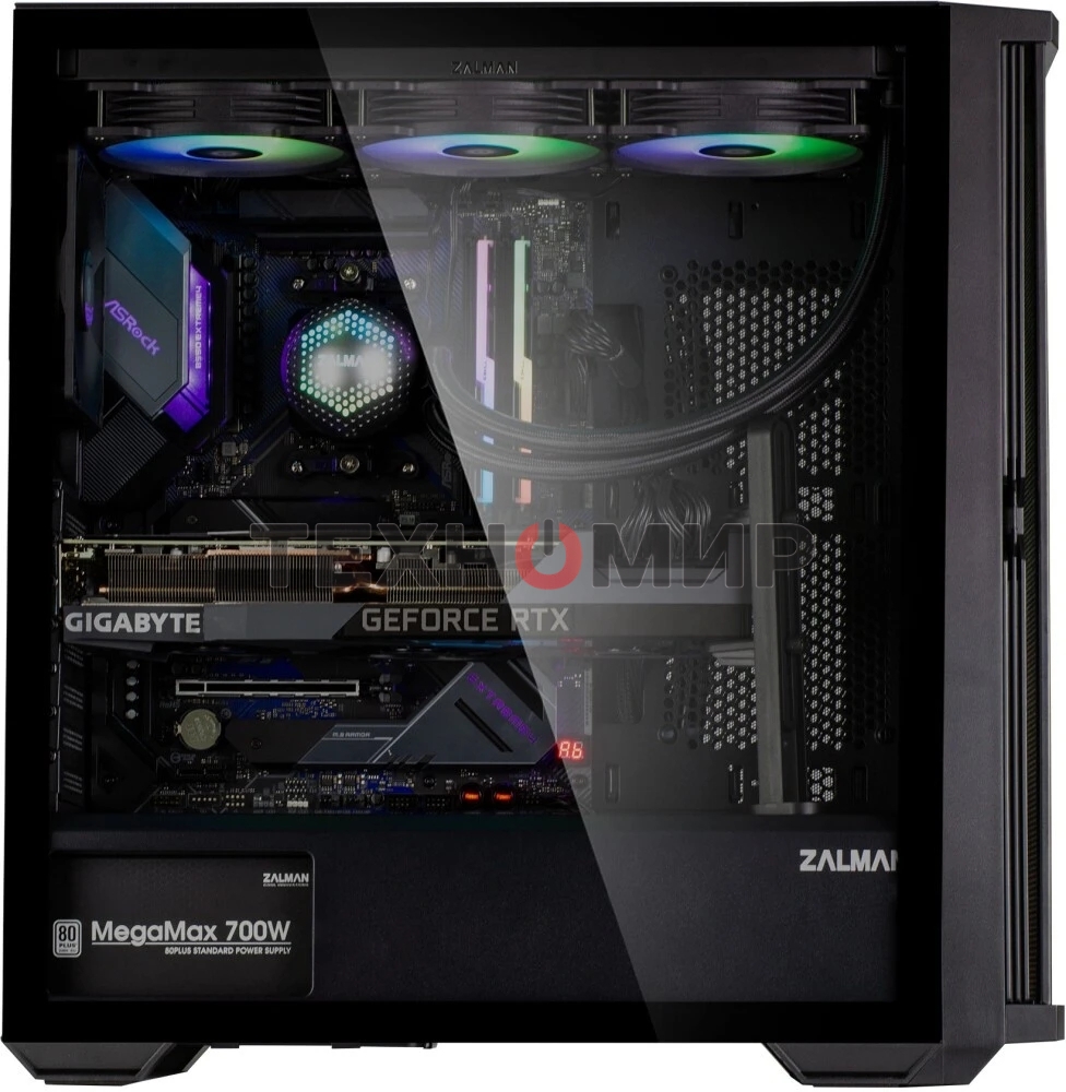 Компьютерный корпус ZALMAN Z10, ATX, черный, WINDOW, 2x3.5