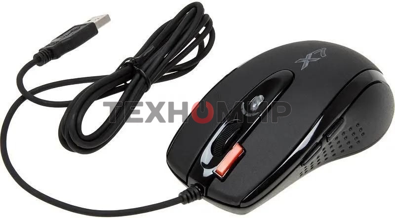 Мышь проводная A4Tech X-718BK черный, 3000 dpi, USB, кнопки - 7