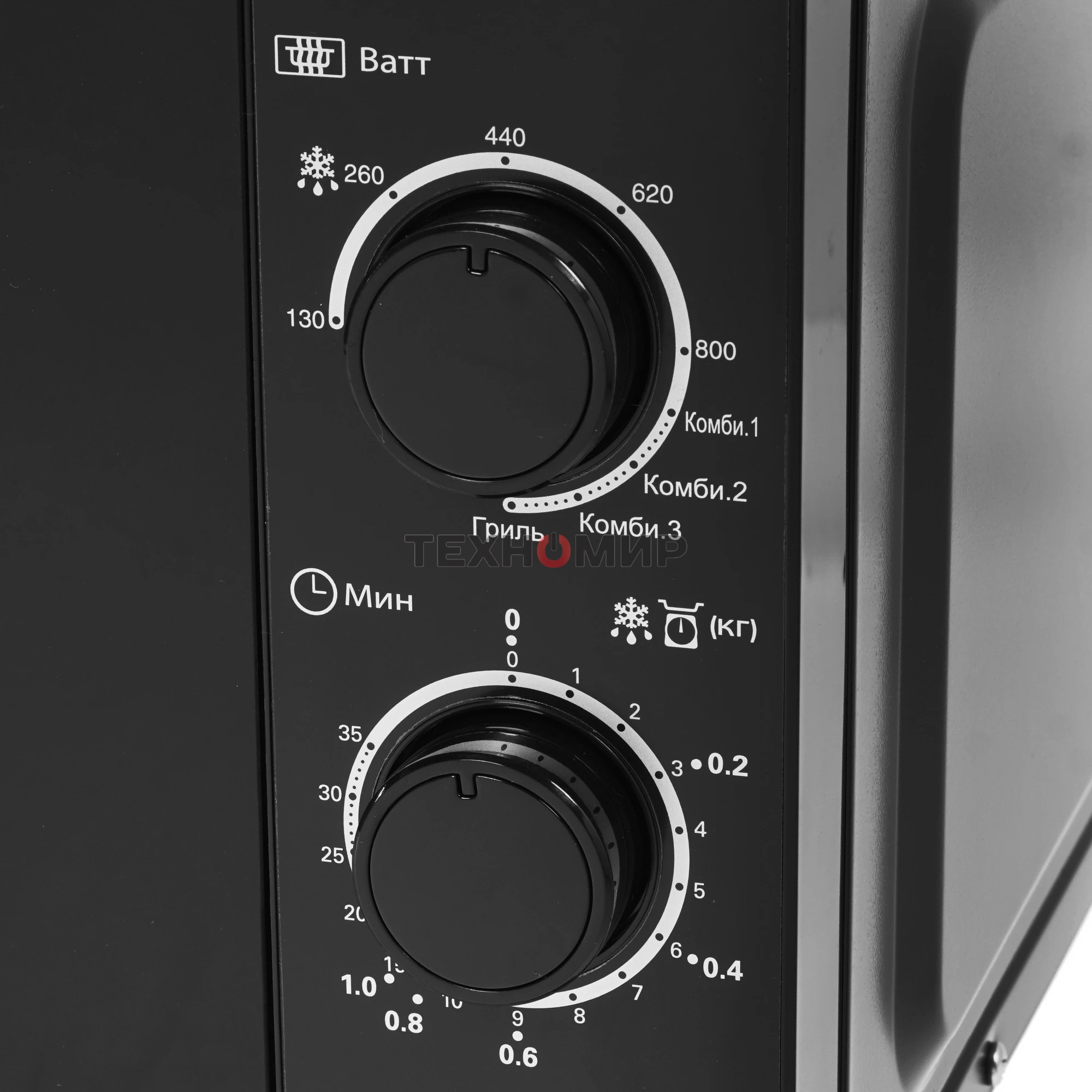 Микроволновая печь Sharp R-6000RK черный, 20 л, 800 Вт, переключатели - поворотный механизм