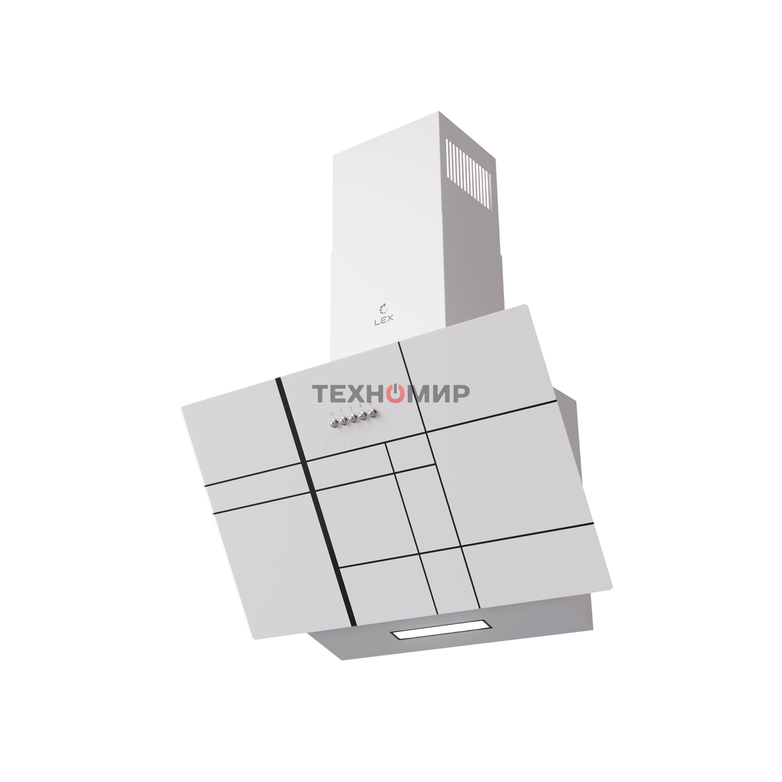 Вытяжка каминная LEX Moza 600 R1 белый, 60 см, 650 куб. м/ч, 46 дБ
