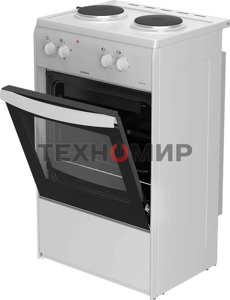 Плита электрическая Darina S EM 521 404 W белый/черный, конфорок 2 шт, духовка 45 л, 50 см x 85 см x 41 см