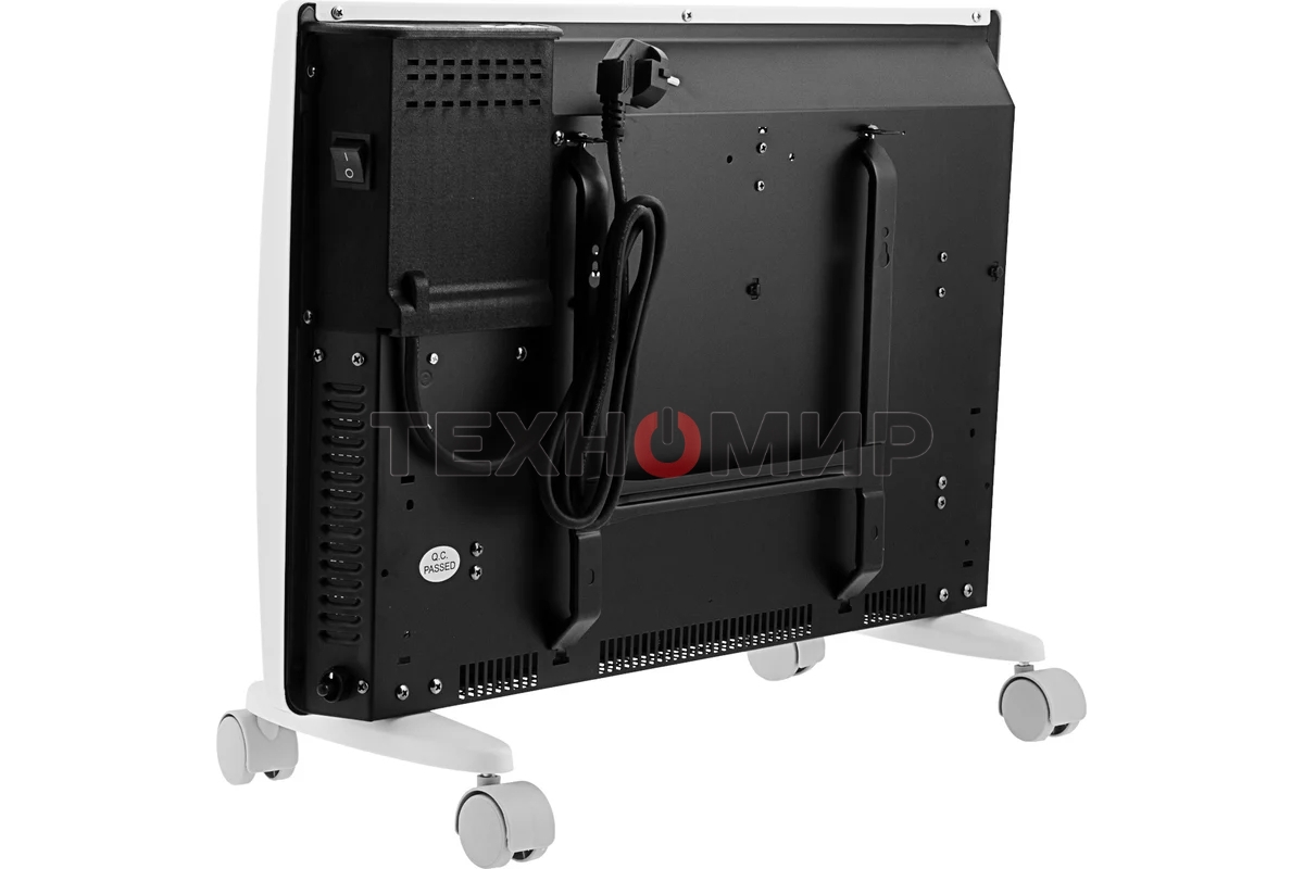 Конвектор электрический гибридный Denzel HybridX-1500 белый, 1500 Вт, 25 м2, термостат, дисплей