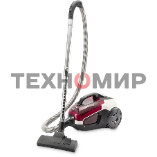 Пылесос Hyundai HYV-C3370 белый/красный, 380/2400 Вт, уборка сухая, пылесборник контейнер 3.5 л