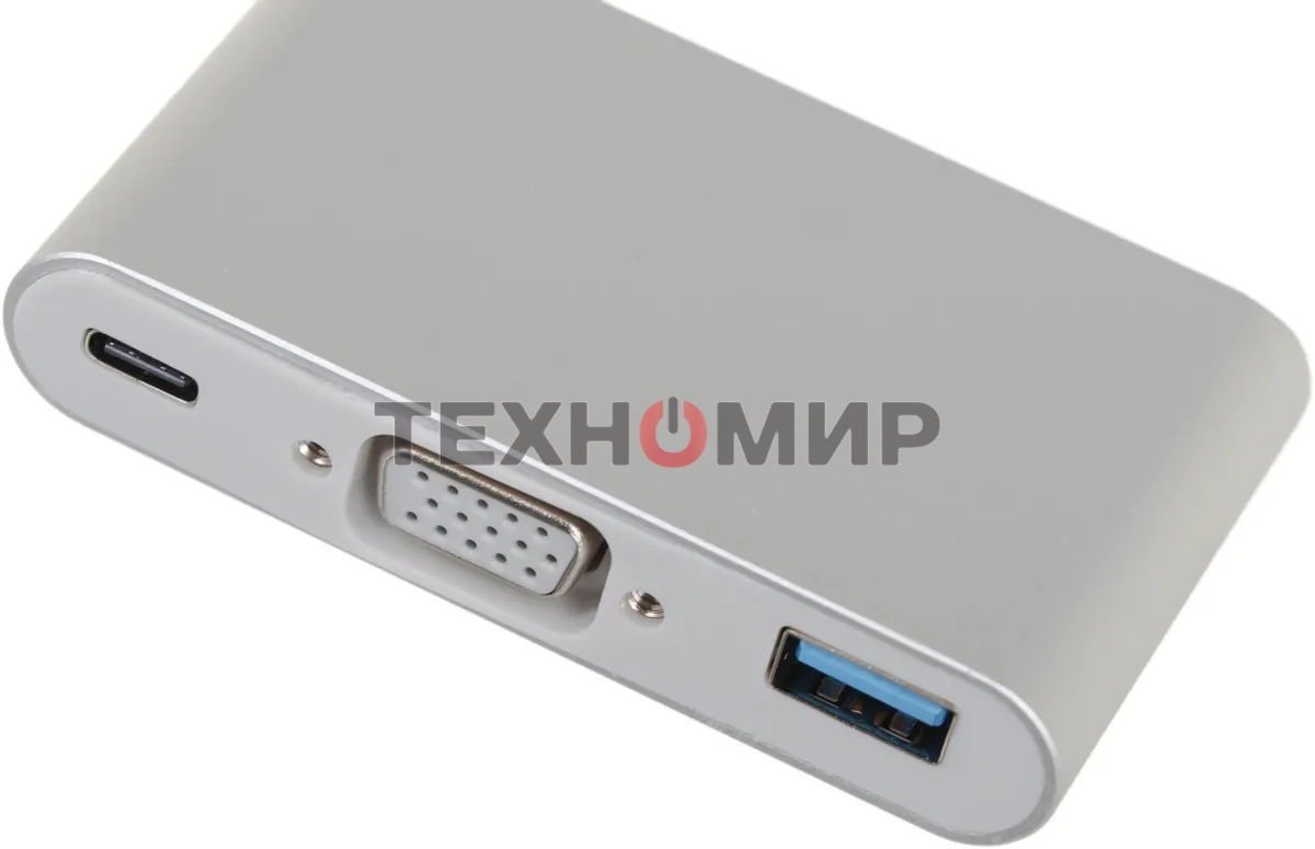 Разветвитель USB-C Palmexx 1порт. серебристый (PX/HUB-057)