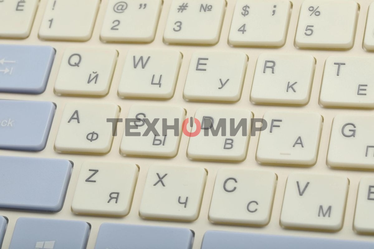 Комплект клавиатура + мышь Acer OCC205 беспроводной USB, 1200 dpi, белый/голубой