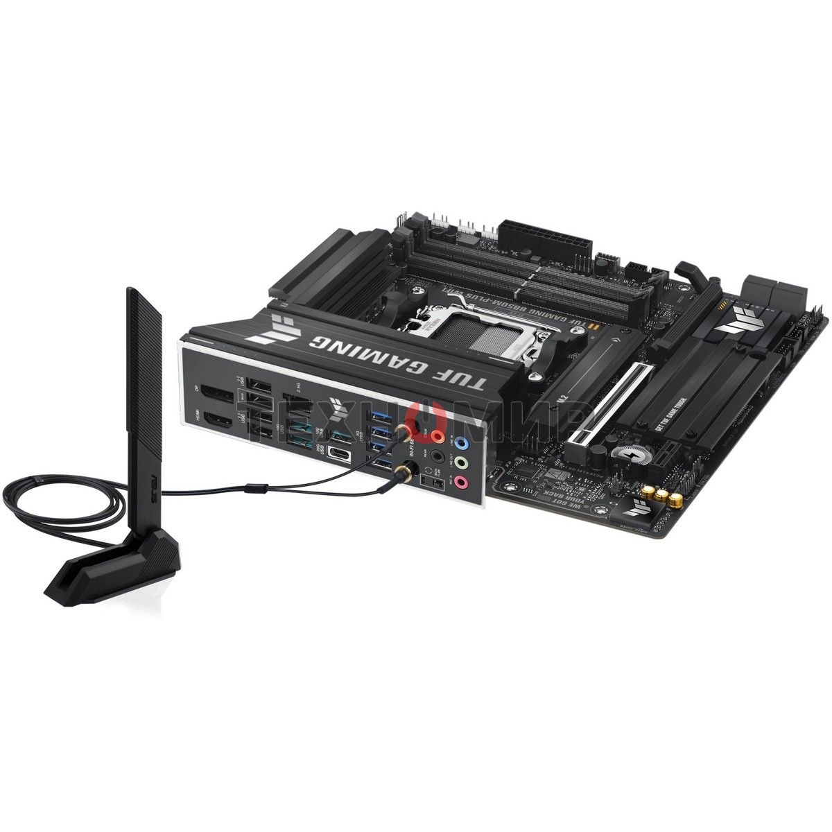 Материнская плата ASUS TUF GAMING B850M-PLUS WIFI, AM5, AMD B850, 4xDDR5, 4xSATA, 3xM.2, 1xPCIe 4.0 x16, 1xHDMI, 1xDP, 1x 2.5Gb LAN, 1xUSB-C 20Gbps, 3xUSB-A 10Gbps, 4xUSB-A 5Gbps, 4xUSB-A 2.0, 7.1, micro-ATX