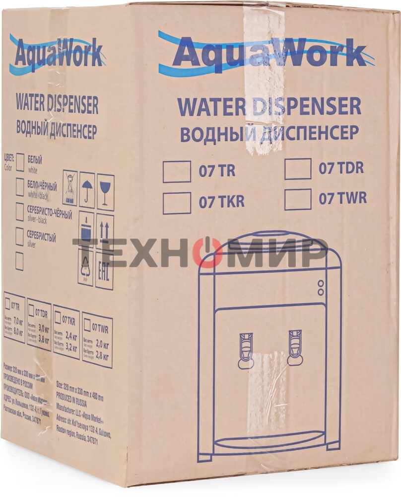 Кулер Aqua Work 0.7-TDR настольный электронный бело-черный