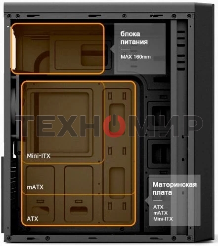 Компьютерный корпус Zalman ZM-T6 черный без БП ATX 1xUSB 2.0 1xUSB 3.0 audio bott PSU