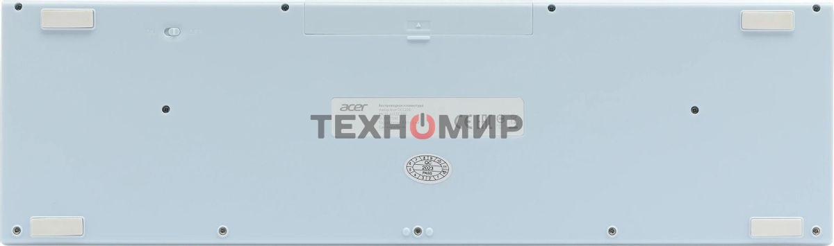 Комплект клавиатура + мышь Acer OCC205 беспроводной USB, 1200 dpi, белый/голубой