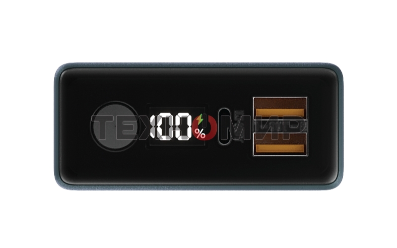 Портативный аккумулятор OLMIO QX-20, 20000mAh, 22.5W, QuickCharge3.0/PowerDelivery, LCD, графитовый