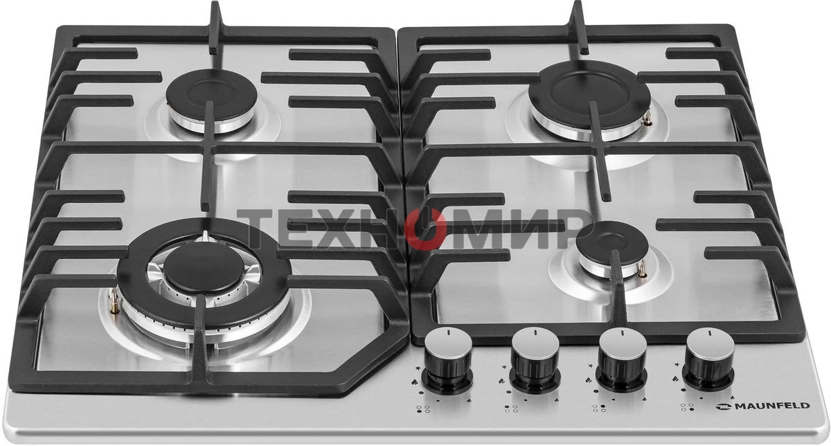 Газовая варочная панель Maunfeld EGHS.64.43CS/G, 4 конфорки, нержавеющая сталь, серебристый