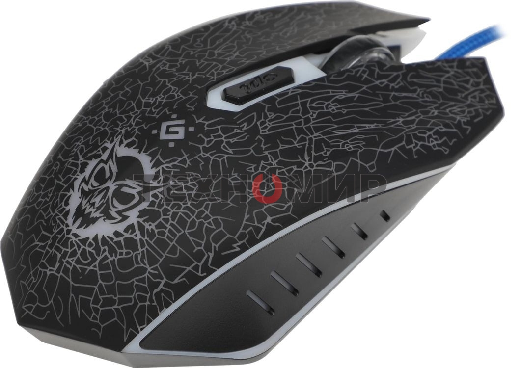 Мышь проводная Defender Shock GM-110L черный, 3200 dpi, USB, кнопки - 6