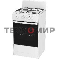 Плита газовая Darina S GM 441 001 W белый/черный, конфорок 4 шт, духовка 50 л, 50 см x 85 см x 51 см