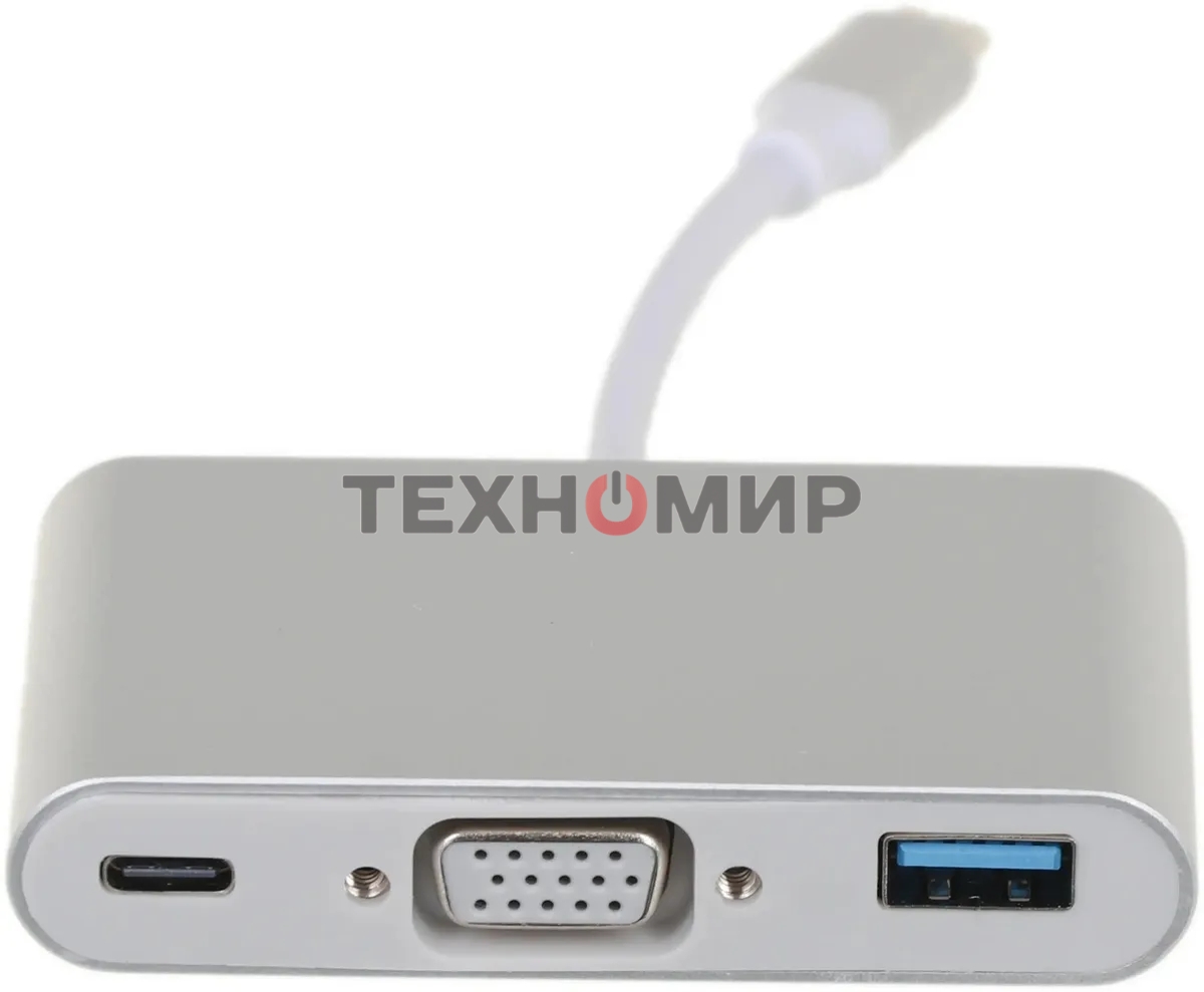 Разветвитель USB-C Palmexx 1порт. серебристый (PX/HUB-057)