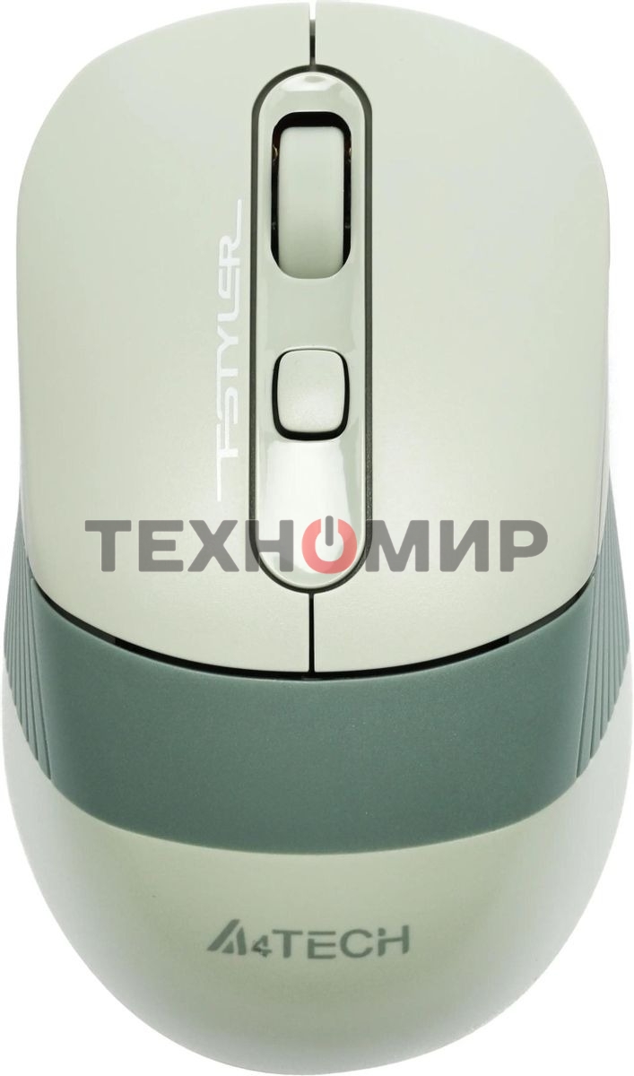 Мышь беспроводная A4Tech Fstyler FB10C зеленый, 2000 dpi, радиоканал, Bluetooth, USB, кнопки - 4