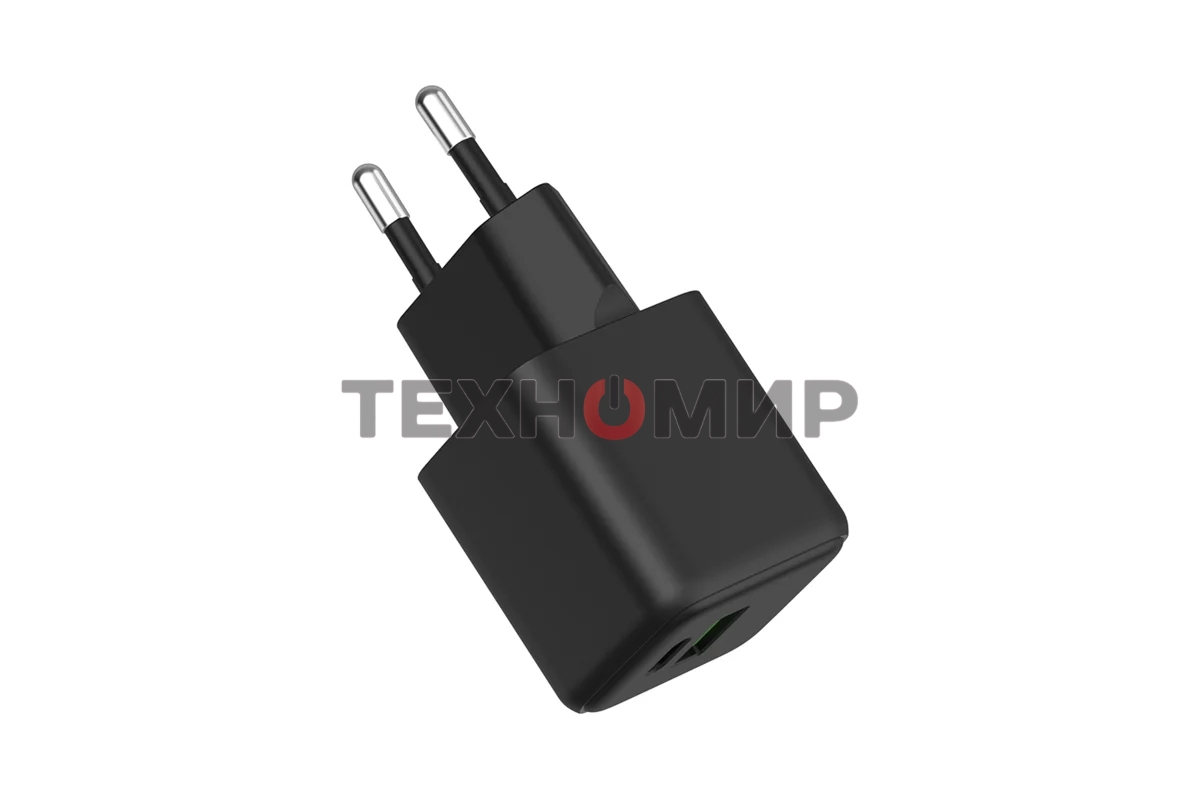 Сетевое зарядное устройство Rexant с двумя портами USB-A и Type-C, 20Вт GaN