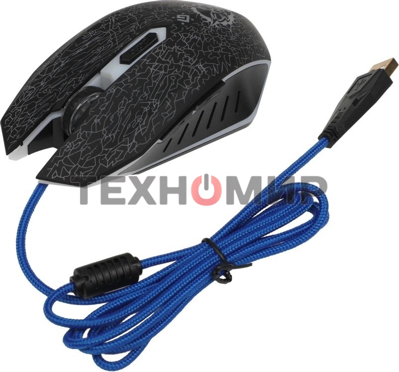 Мышь проводная Defender Shock GM-110L черный, 3200 dpi, USB, кнопки - 6