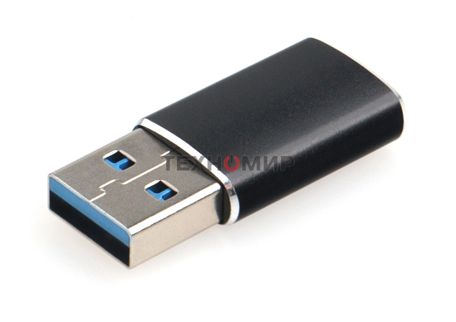 Переходник USB3.1 Cablexpert A-USB3.1-AMCF, AM/Type-C(F), 5 Гбит/с, QC3.0, метал.корпус, Pro, черный, пакет