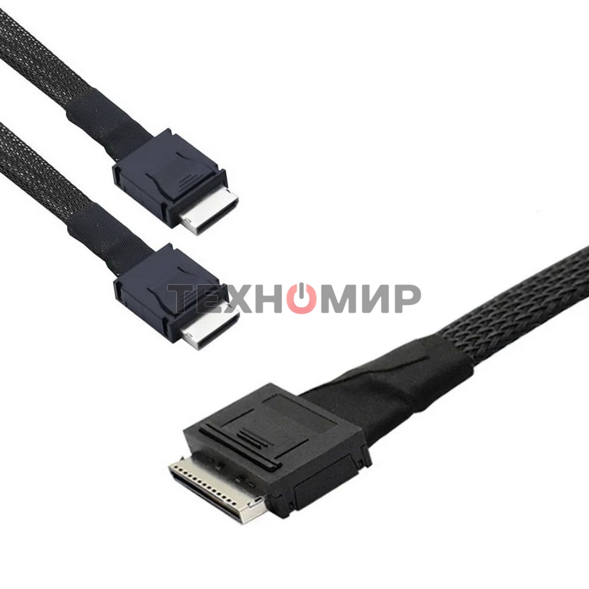 Кабель Amphenol RML80-0249/RML42-0249 Cable OcuLink SFF8611 8i to 2x SFF8611 4i, length= 80 см, OEM
