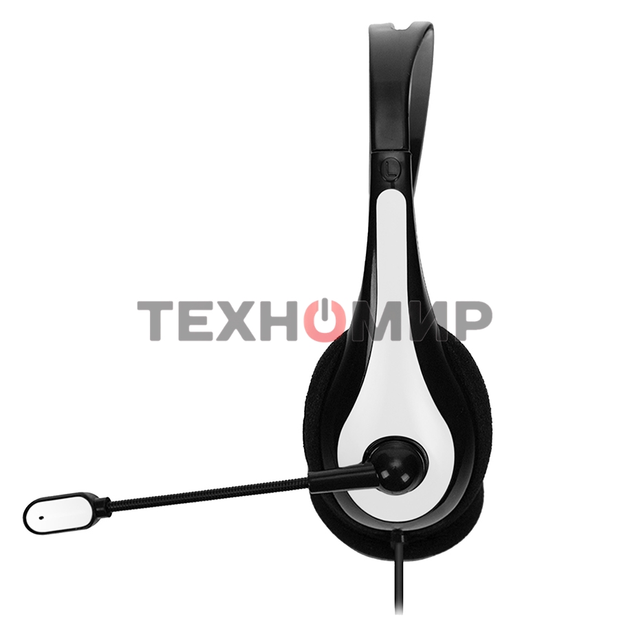Гарнитура проводная игровая CBR CHP 353M White проводная стерео, микрофон с шумоподавл., накл. наушники, USB, кнопка выкл. микрофона, регул. громк., регул. оголовья, длина каб. 2 м, цвет черный-белый
